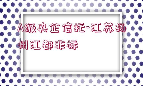 A級央企信托-江蘇揚州江都非標