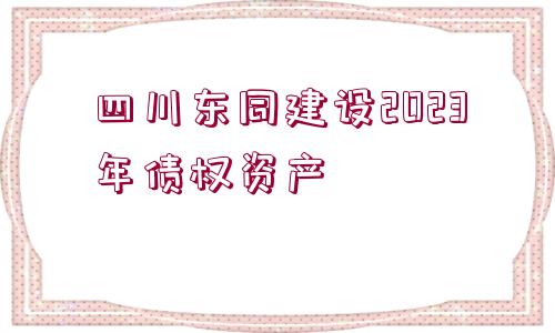 四川東同建設2023年債權資產