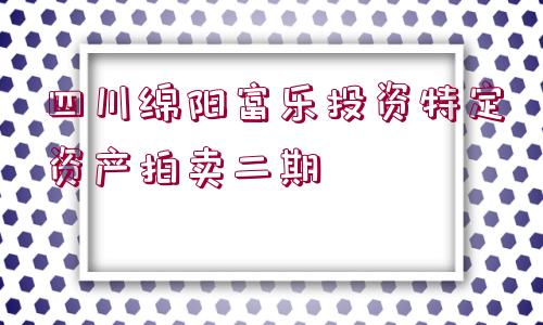 四川綿陽富樂投資特定資產(chǎn)拍賣二期