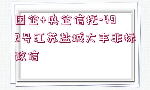 國(guó)企+央企信托-492號(hào)江蘇鹽城大豐非標(biāo)政信