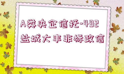 A類央企信托-492鹽城大豐非標(biāo)政信