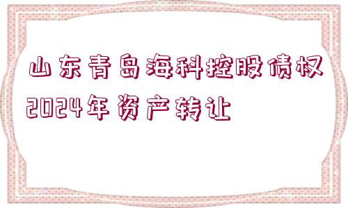 山東青島?？瓶毓蓚鶛?quán)2024年資產(chǎn)轉(zhuǎn)讓