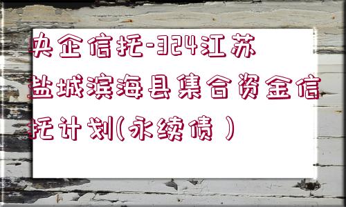 央企信托-324江蘇鹽城濱?？h集合資金信托計(jì)劃(永續(xù)債）