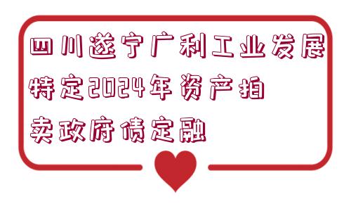 四川遂寧廣利工業(yè)發(fā)展特定2024年資產(chǎn)拍賣政府債定融