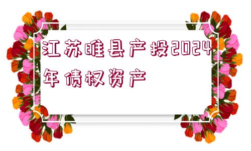 江蘇睢縣產(chǎn)投2024年債權資產(chǎn)