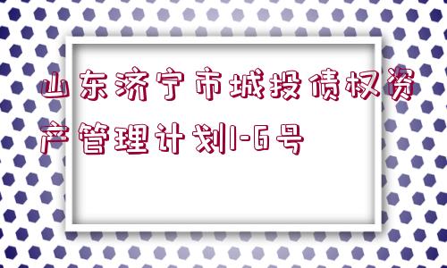 山東濟(jì)寧市城投債權(quán)資產(chǎn)管理計(jì)劃1-6號