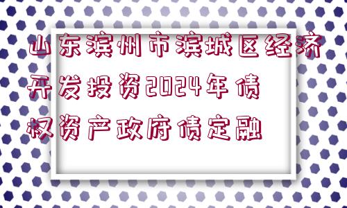 山東濱州市濱城區(qū)經(jīng)濟(jì)開(kāi)發(fā)投資2024年債權(quán)資產(chǎn)政府債定融