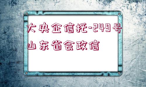 大央企信托-249號山東省會政信