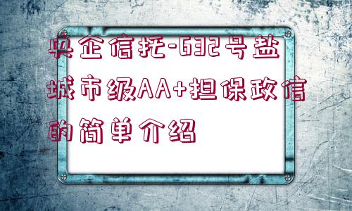 央企信托-632號鹽城市級AA+擔保政信的簡單介紹