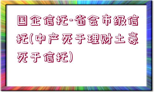 國企信托-省會市級信托(中產(chǎn)死于理財土豪死于信托)