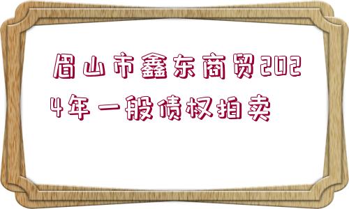 眉山市鑫東商貿(mào)2024年一般債權(quán)拍賣