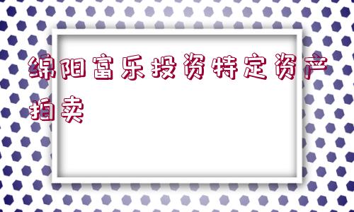 綿陽富樂投資特定資產拍賣