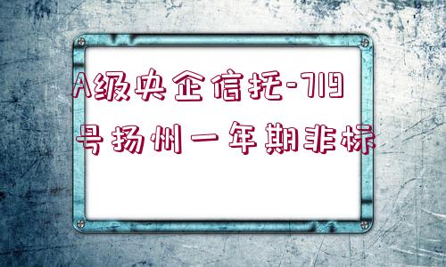 A級央企信托-719號揚州一年期非標