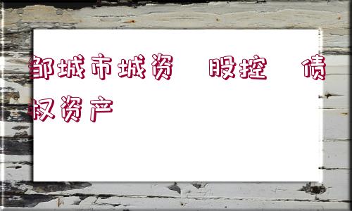 鄒城市城資?股控?債權資產(chǎn)