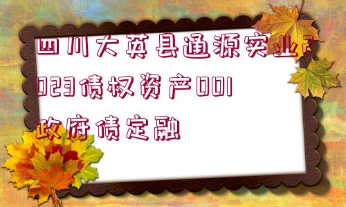 四川大英縣通源實業(yè)2023債權(quán)資產(chǎn)001政府債定融