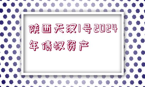 陜西天漢1號2024年債權(quán)資產(chǎn)