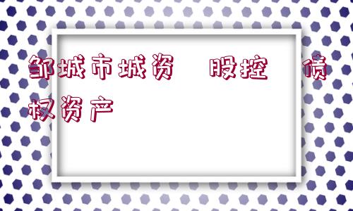 鄒城市城資?股控?債權(quán)資產(chǎn)