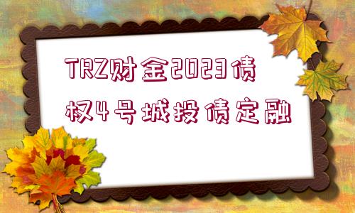 TRZ財金2023債權(quán)4號城投債定融