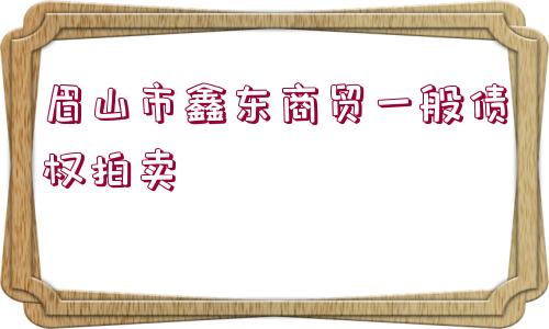 眉山市鑫東商貿一般債權拍賣