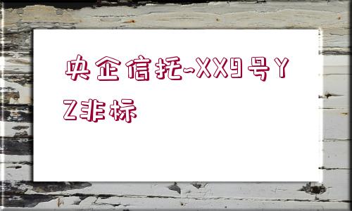 央企信托~XX9號(hào)YZ非標(biāo)