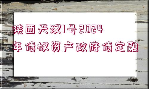 陜西天漢1號(hào)2024年債權(quán)資產(chǎn)政府債定融