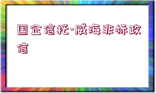 國企信托-威海非標政信