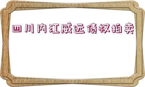 四川內江威遠債權拍賣 