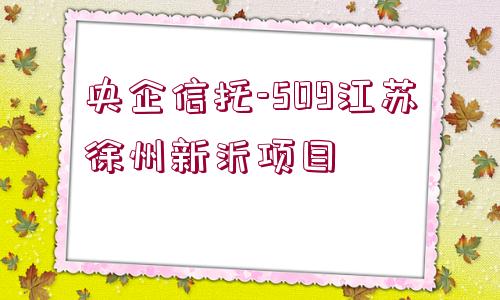 央企信托-509江蘇徐州新沂項目