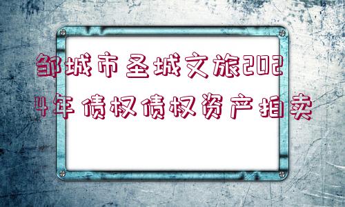 鄒城市圣城文旅2024年債權(quán)債權(quán)資產(chǎn)拍賣