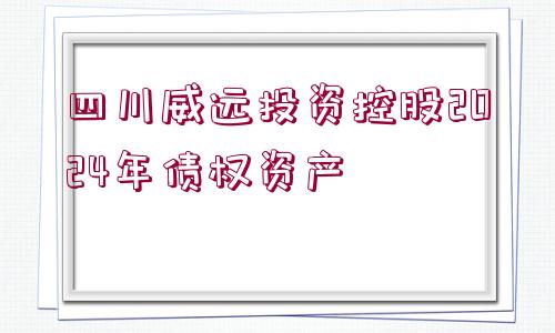 四川威遠投資控股2024年債權(quán)資產(chǎn)