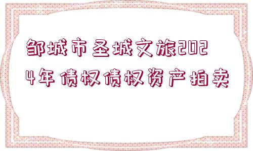 鄒城市圣城文旅2024年債權債權資產(chǎn)拍賣