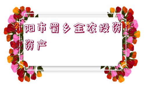 資陽市蜀鄉(xiāng)金農(nóng)投資債權(quán)資產(chǎn)