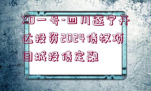 XD一號(hào)-四川遂寧開(kāi)達(dá)投資2024債權(quán)項(xiàng)目城投債定融