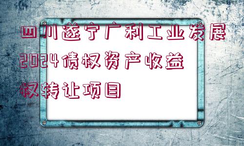 四川遂寧廣利工業(yè)發(fā)展2024債權(quán)資產(chǎn)收益權(quán)轉(zhuǎn)讓項(xiàng)目