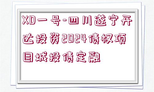 XD一號-四川遂寧開達投資2024債權(quán)項目城投債定融