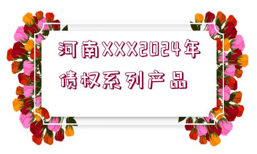 河南XXX2024年債權(quán)系列產(chǎn)品