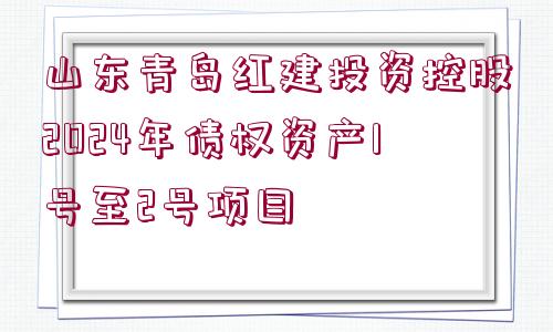 山東青島紅建投資控股2024年債權(quán)資產(chǎn)1號(hào)至2號(hào)項(xiàng)目