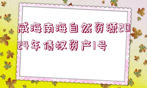 威海南海自然資源2024年債權(quán)資產(chǎn)1號