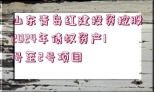 山東青島紅建投資控股2024年債權資產1號至2號項目