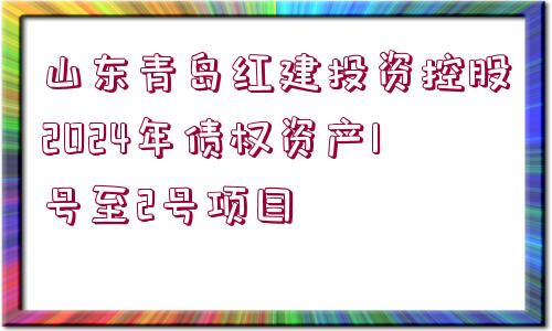 山東青島紅建投資控股2024年債權(quán)資產(chǎn)1號(hào)至2號(hào)項(xiàng)目