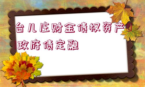 臺(tái)兒莊財(cái)金債權(quán)資產(chǎn)01政府債定融