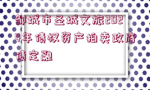 鄒城市圣城文旅2024年債權資產(chǎn)拍賣政府債定融