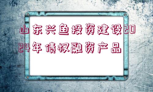 山東興魚投資建設2024年債權融資產(chǎn)品