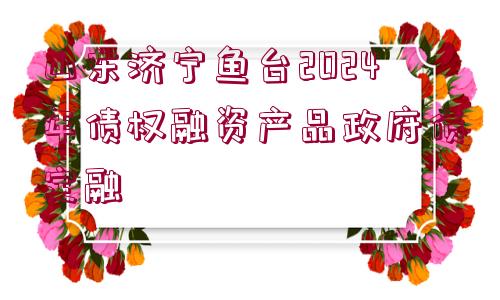 山東濟(jì)寧魚臺2024年債權(quán)融資產(chǎn)品政府債定融