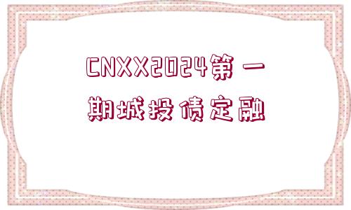 CNXX2024第一期城投債定融