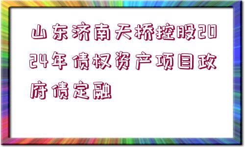 山東濟(jì)南天橋控股2024年債權(quán)資產(chǎn)項(xiàng)目政府債定融