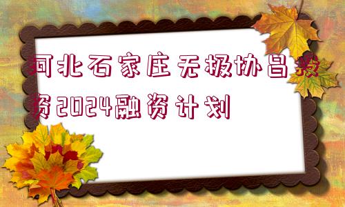 河北石家莊無極協(xié)昌投資2024融資計(jì)劃