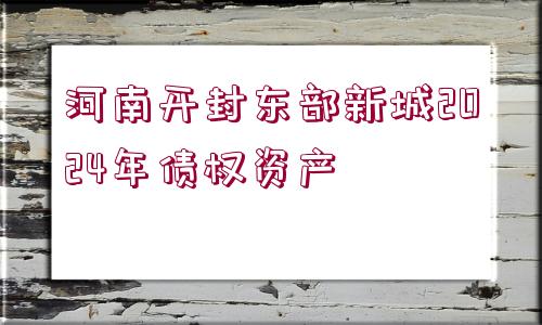 河南開(kāi)封東部新城2024年債權(quán)資產(chǎn)