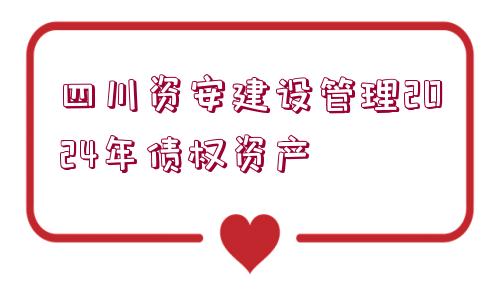 四川資安建設管理2024年債權資產