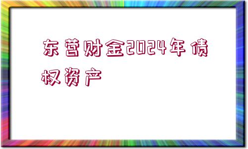 東營財(cái)金2024年債權(quán)資產(chǎn)